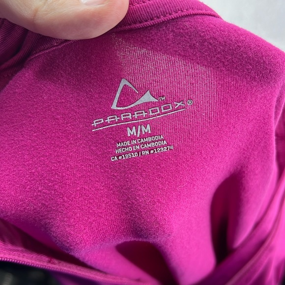 Paradox Long Sleeve 1/4 Zip Up Lightweight Jacket Shirt Pink Purple Womens M - Picture 9 of 9